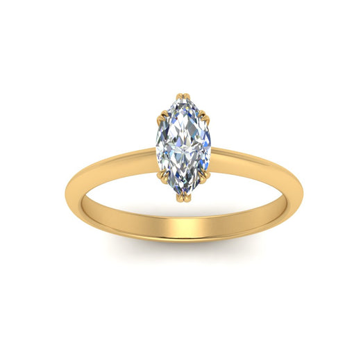 Marquise Cut Solitaire Knife Edge Engagement Ring