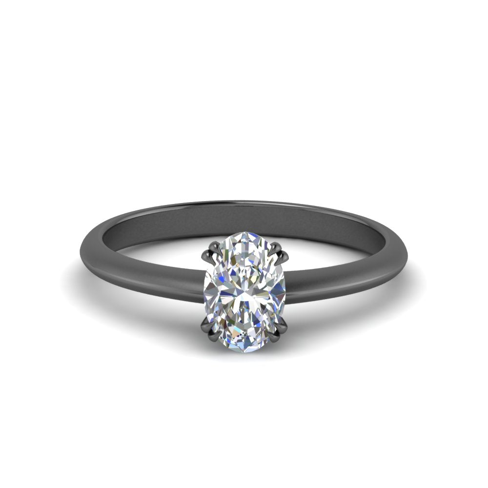 Solitaire Knife Edge Engagement Ring
