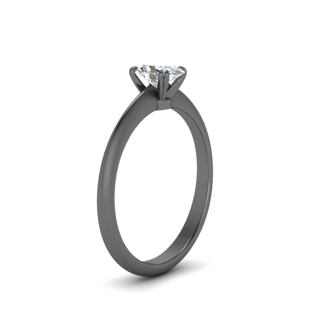 Solitaire Knife Edge Engagement Ring