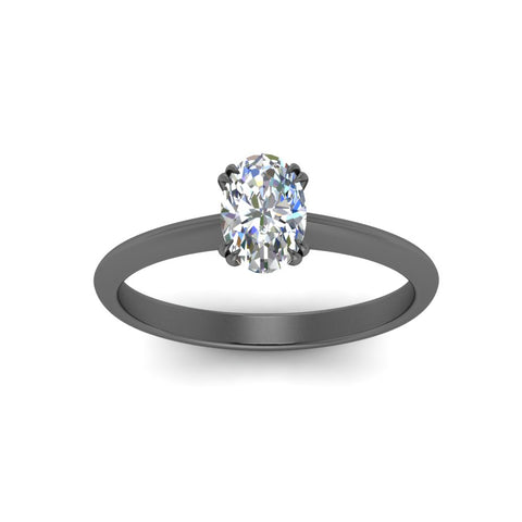 Solitaire Knife Edge Engagement Ring