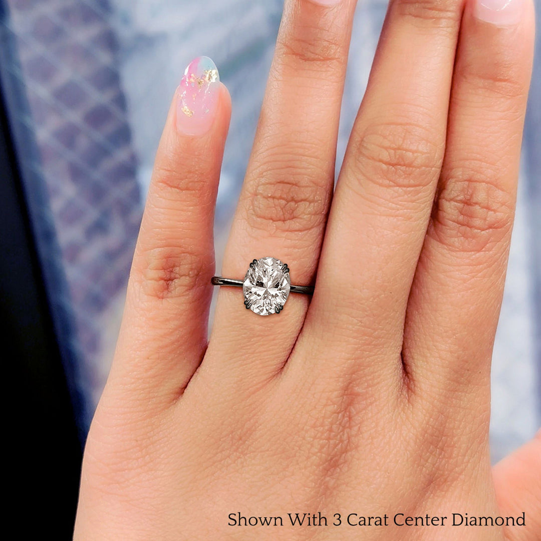 Solitaire Knife Edge Engagement Ring