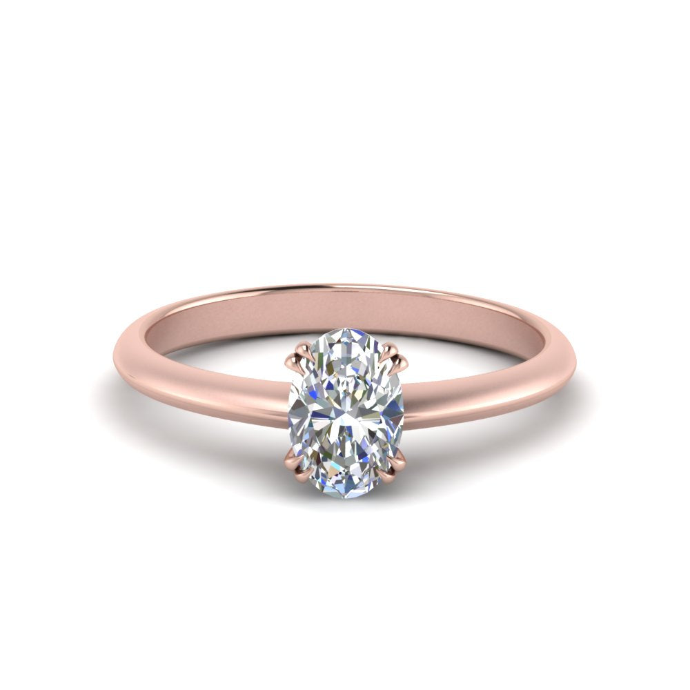 Solitaire Knife Edge Engagement Ring
