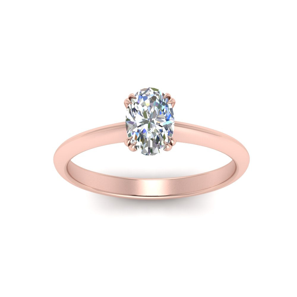 Solitaire Knife Edge Engagement Ring