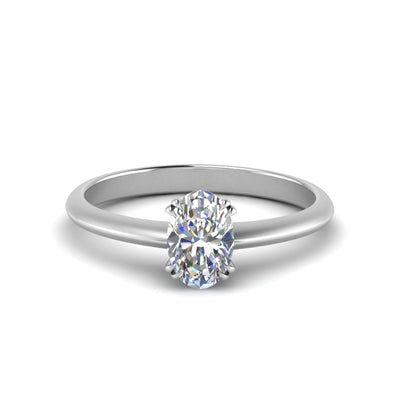 Solitaire Knife Edge Engagement Ring