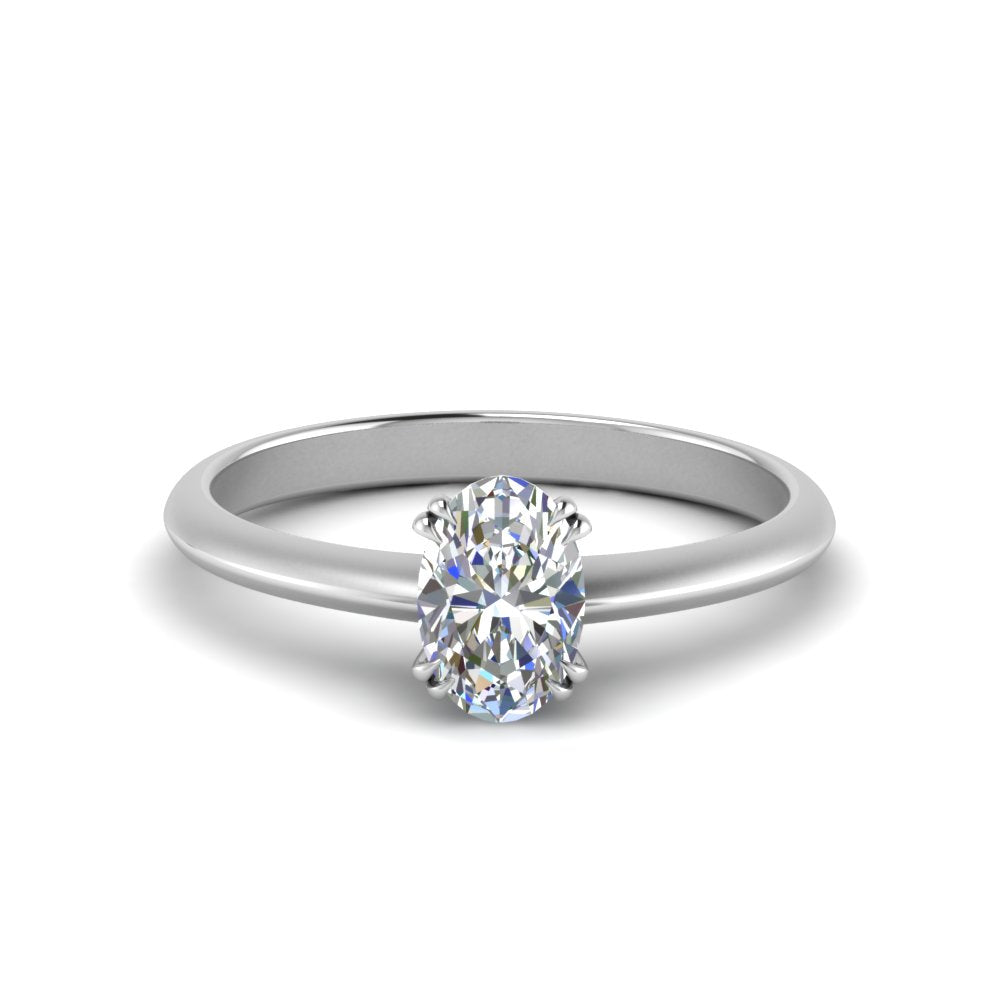 Solitaire Knife Edge Engagement Ring