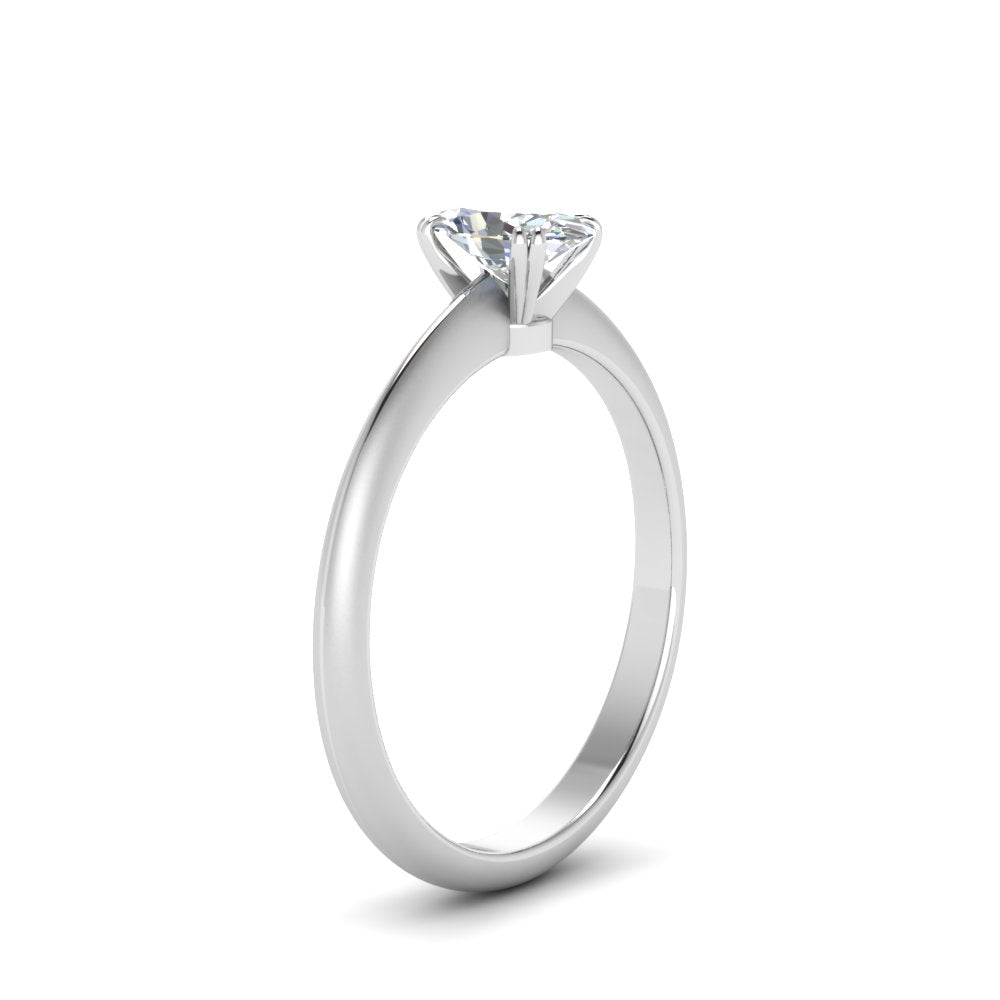 Solitaire Knife Edge Engagement Ring
