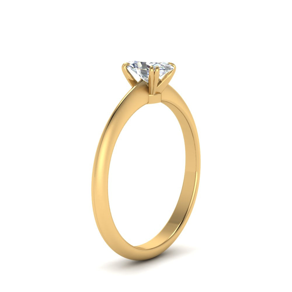Solitaire Knife Edge Engagement Ring
