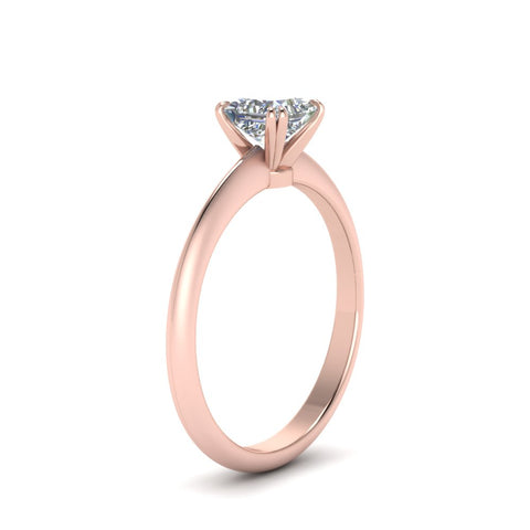 Princess Cut Solitaire Knife Edge Engagement Ring