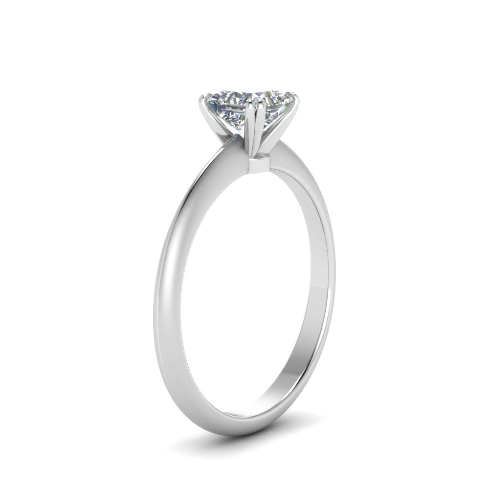 Princess Cut Solitaire Knife Edge Engagement Ring