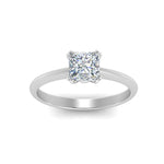 Load image into Gallery viewer, Princess Cut Solitaire Knife Edge Engagement Ring

