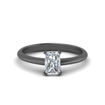 Load image into Gallery viewer, Radiant Cut Solitaire Knife Edge Engagement Ring

