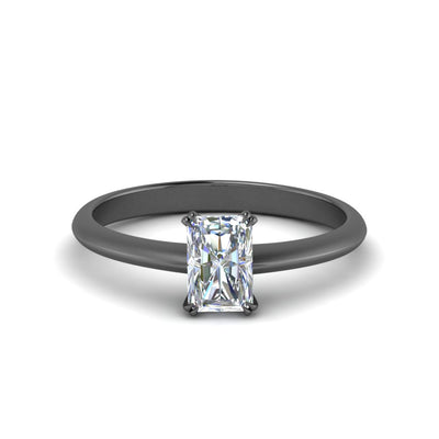 Radiant Cut Solitaire Knife Edge Engagement Ring