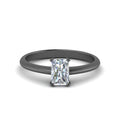 Thumbnail 17 - Radiant Cut Solitaire Knife Edge Engagement Ring