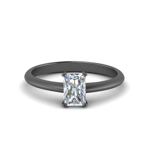 Radiant Cut Solitaire Knife Edge Engagement Ring
