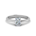 Thumbnail 9 - Radiant Cut Solitaire Knife Edge Engagement Ring
