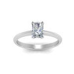 Load image into Gallery viewer, Radiant Cut Solitaire Knife Edge Engagement Ring
