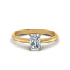 Load image into Gallery viewer, Radiant Cut Solitaire Knife Edge Engagement Ring