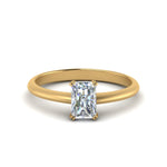 Load image into Gallery viewer, Radiant Cut Solitaire Knife Edge Engagement Ring
