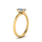 Load image into Gallery viewer, Radiant Cut Solitaire Knife Edge Engagement Ring
