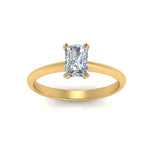Load image into Gallery viewer, Radiant Cut Solitaire Knife Edge Engagement Ring
