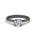 Thumbnail 13 - Round Cut Solitaire Knife Edge Engagement Ring