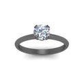 Thumbnail 15 - Round Cut Solitaire Knife Edge Engagement Ring