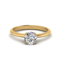 Thumbnail 9 - Round Cut Solitaire Knife Edge Engagement Ring