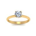 Thumbnail 11 - Round Cut Solitaire Knife Edge Engagement Ring