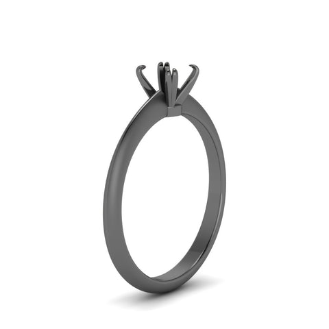 Semi Mount Solitaire Knife Edge Engagement Ring