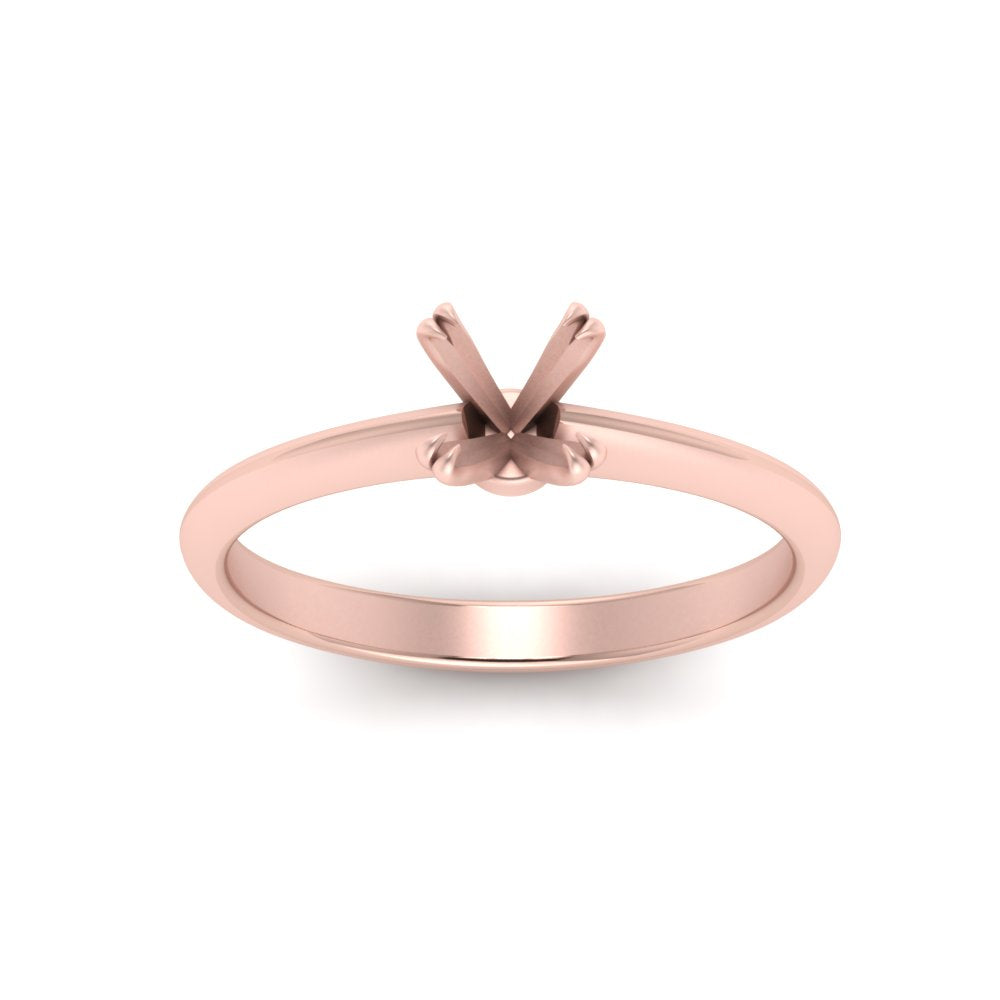 Semi Mount Solitaire Knife Edge Engagement Ring