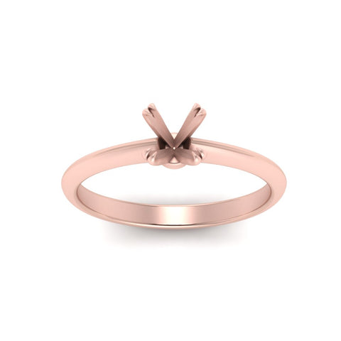 Semi Mount Solitaire Knife Edge Engagement Ring