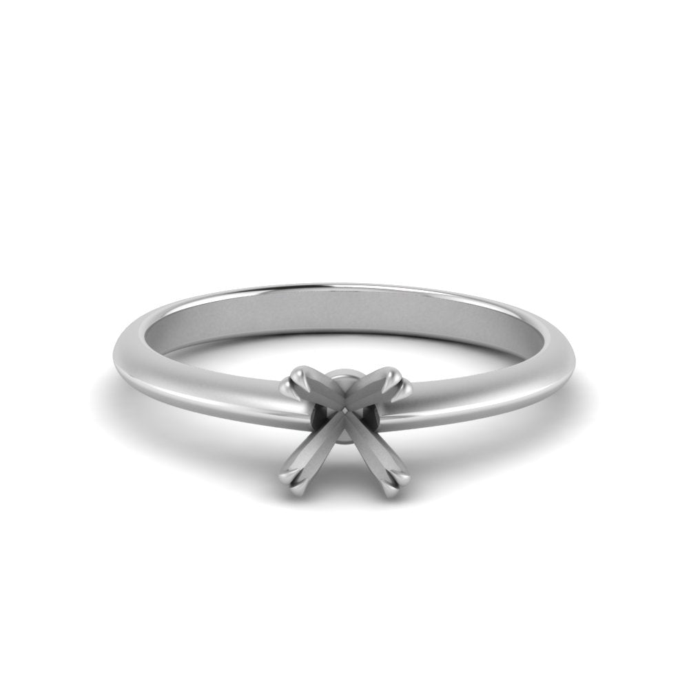 Semi Mount Solitaire Knife Edge Engagement Ring