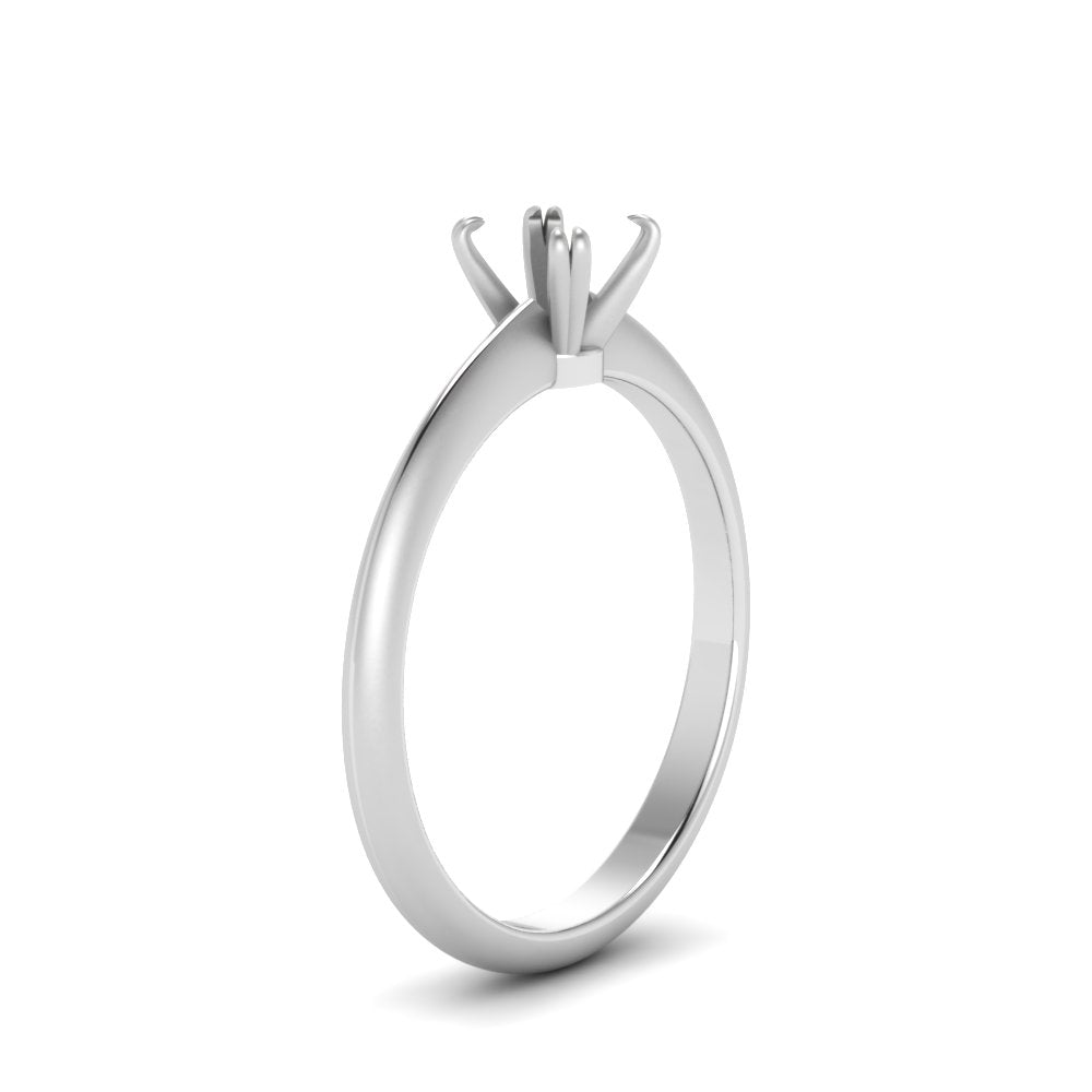 Semi Mount Solitaire Knife Edge Engagement Ring