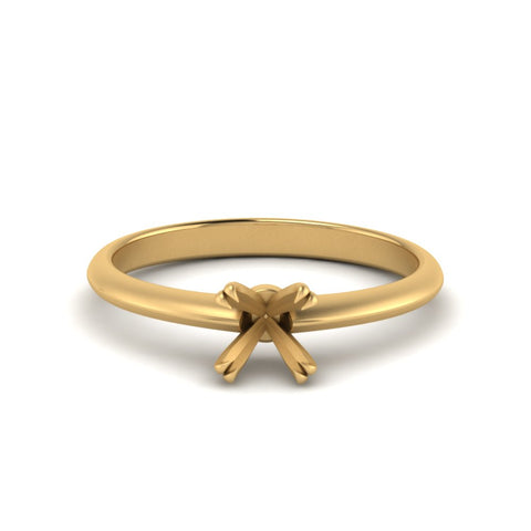 Semi Mount Solitaire Knife Edge Engagement Ring