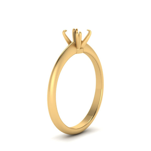 Semi Mount Solitaire Knife Edge Engagement Ring