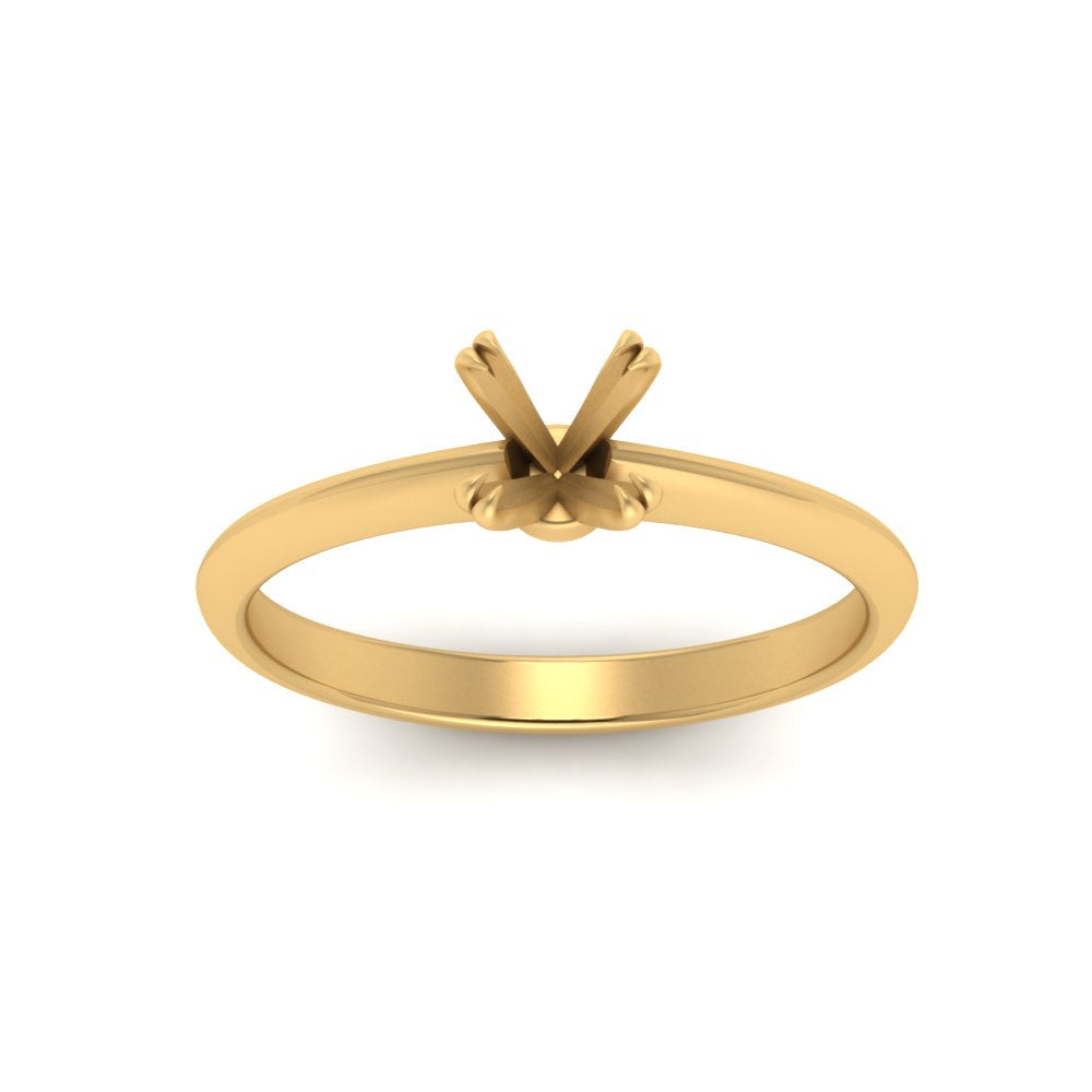 Semi Mount Solitaire Knife Edge Engagement Ring