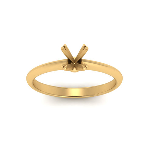 Semi Mount Solitaire Knife Edge Engagement Ring