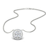 Load image into Gallery viewer, solitaire-looking-halo-diamond-necklace-in-platinum-FDPD11318-NL-WG