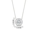 Load image into Gallery viewer, solitaire-looking-halo-diamond-necklace-in-FDPD11318-NL-WG
