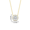 Load image into Gallery viewer, solitaire-looking-halo-diamond-necklace-in-FDPD11318-NL-YG