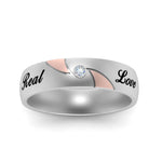 Load image into Gallery viewer, solitaire-mens-two-tone-wedding-band-ring-in-white-gold-fdm9354b-nl-wg-eg
