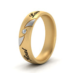 Load image into Gallery viewer, solitaire-mens-two-tone-wedding-band-ring-in-yellow-gold-fdm9354b-nl-yg-eg
