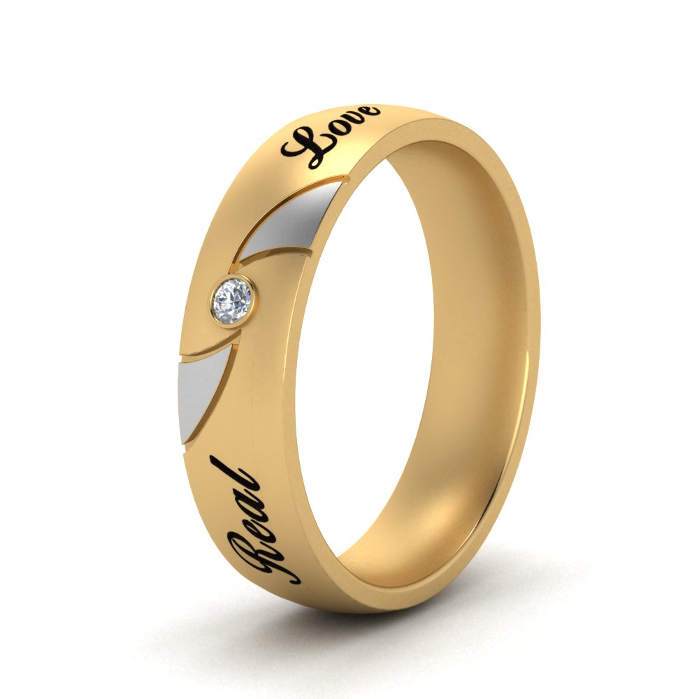 solitaire-mens-two-tone-wedding-band-ring-in-yellow-gold-fdm9354b-nl-yg-eg