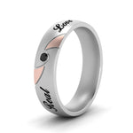 Load image into Gallery viewer, solitaire-mens-two-tone-wedding-band-ring-with-black-diamond-in-white-gold-fdm9354bgblack-nl-wg-eg
