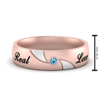 Load image into Gallery viewer, solitaire-mens-two-tone-wedding-band-ring-with-blue-topaz-in-rose-gold-fdm9354bgicblto-nl-rg-eg
