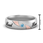 Load image into Gallery viewer, solitaire-mens-two-tone-wedding-band-ring-with-blue-topaz-in-white-gold-fdm9354bgicblto-nl-wg-eg
