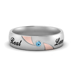 Load image into Gallery viewer, solitaire-mens-two-tone-wedding-band-ring-with-blue-topaz-in-white-gold-fdm9354bgicblto-nl-wg-eg
