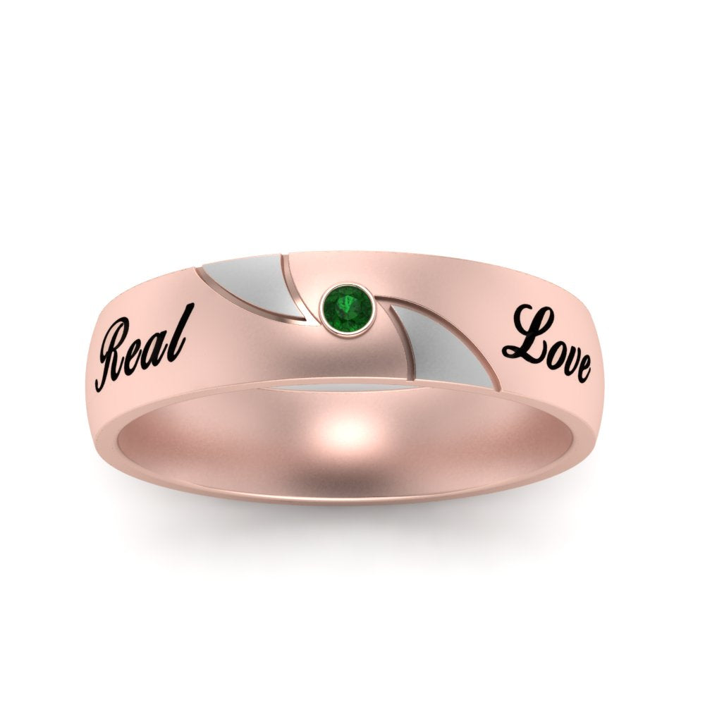 solitaire-mens-two-tone-wedding-band-ring-with-emerald-in-rose-gold-fdm9354bgemgr-nl-rg-eg