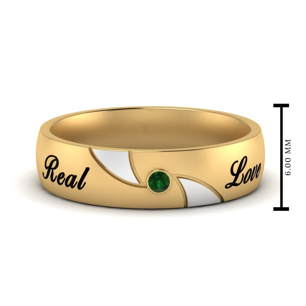 solitaire-mens-two-tone-wedding-band-ring-with-emerald-in-yellow-gold-fdm9354bgemgr-nl-yg-eg