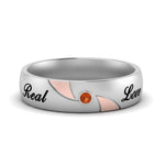 Load image into Gallery viewer, solitaire-mens-two-tone-wedding-band-ring-with-orange-sapphire-in-white-gold-fdm9354bgsaor-nl-wg-eg
